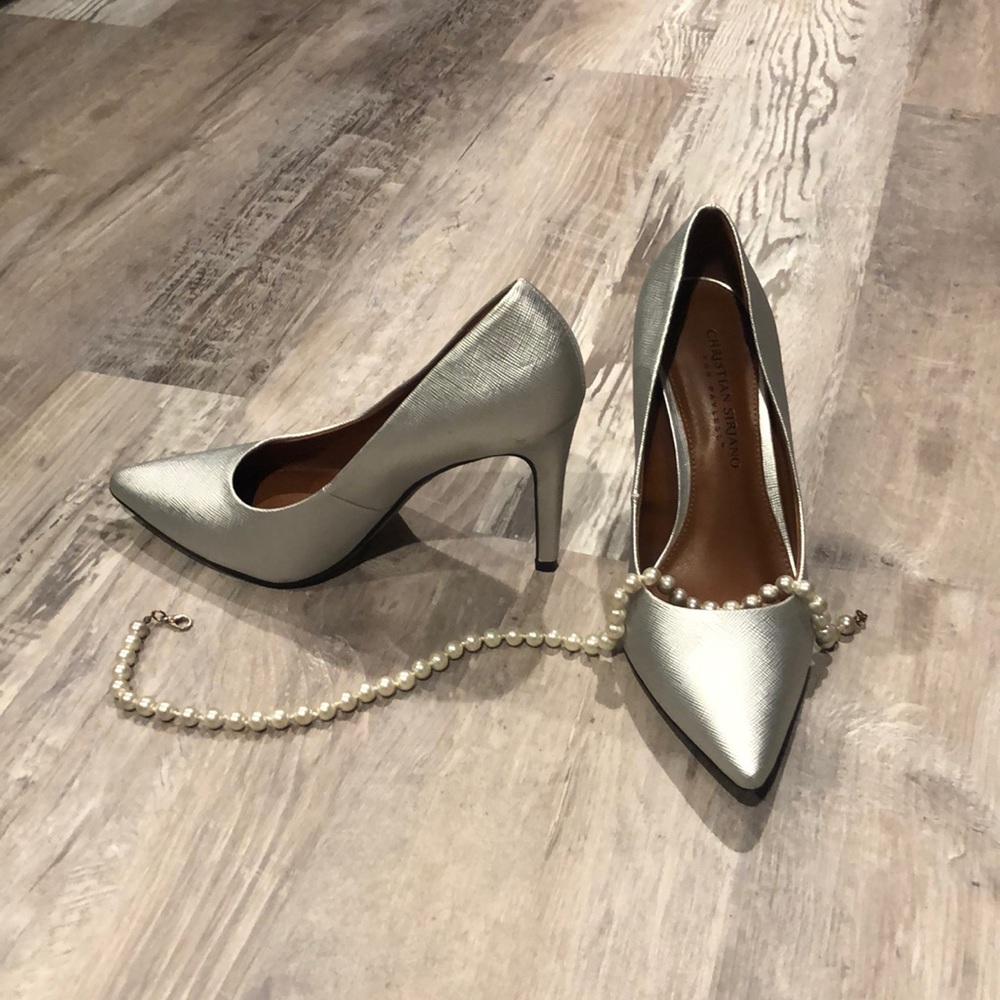 Sexy, silver, pointy toe, stilettos!